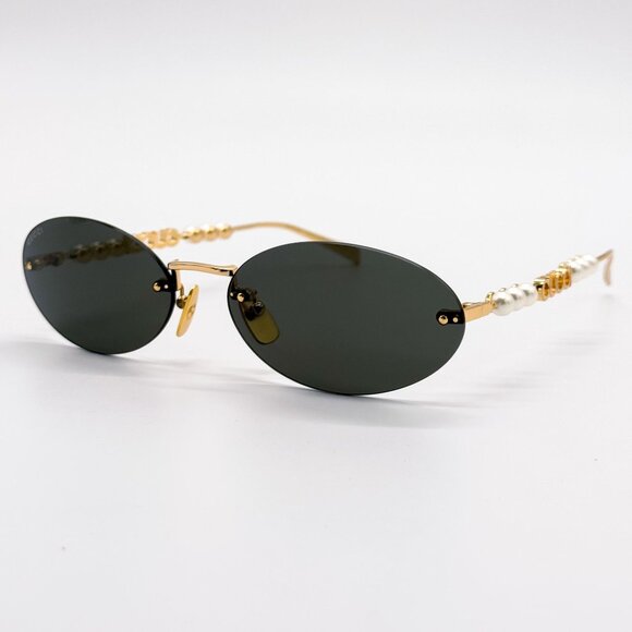 NEW GUCCI SUNGLASSES GOLD WOMEN OVAL EYEWEAR GUCCI GG1922S 001 main image 11